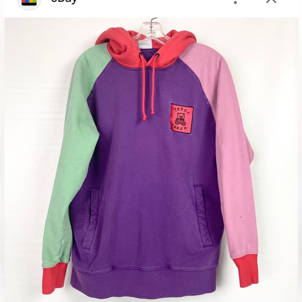Teddy Fresh Men's Colorblock Hoodie, small.
